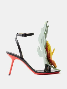 Anthurium flower embellished sandals