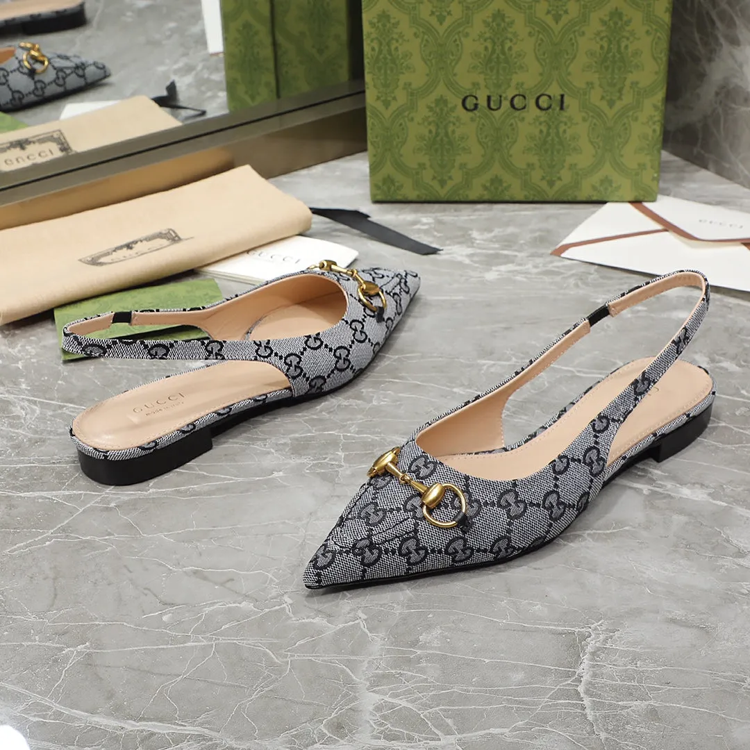 GG  Flat Sandals Grey caro