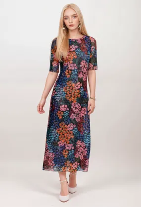 Johnny Was Jade Astrid Mesh Midi Dress L32724 Boho Chic