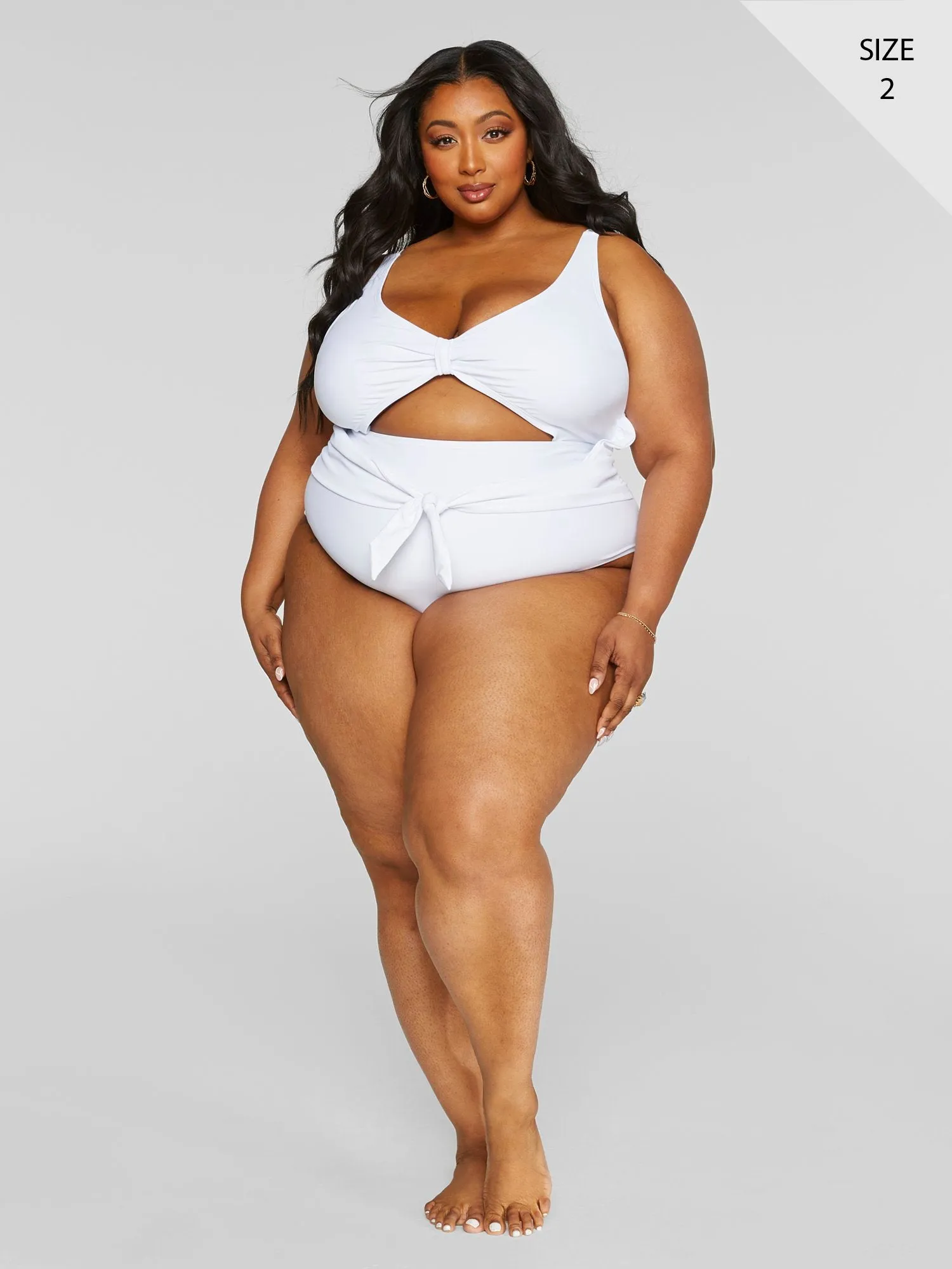 Kenzie Tie Front One-Piece Swimsuit