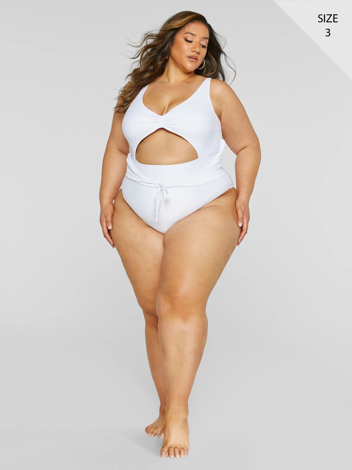 Kenzie Tie Front One-Piece Swimsuit
