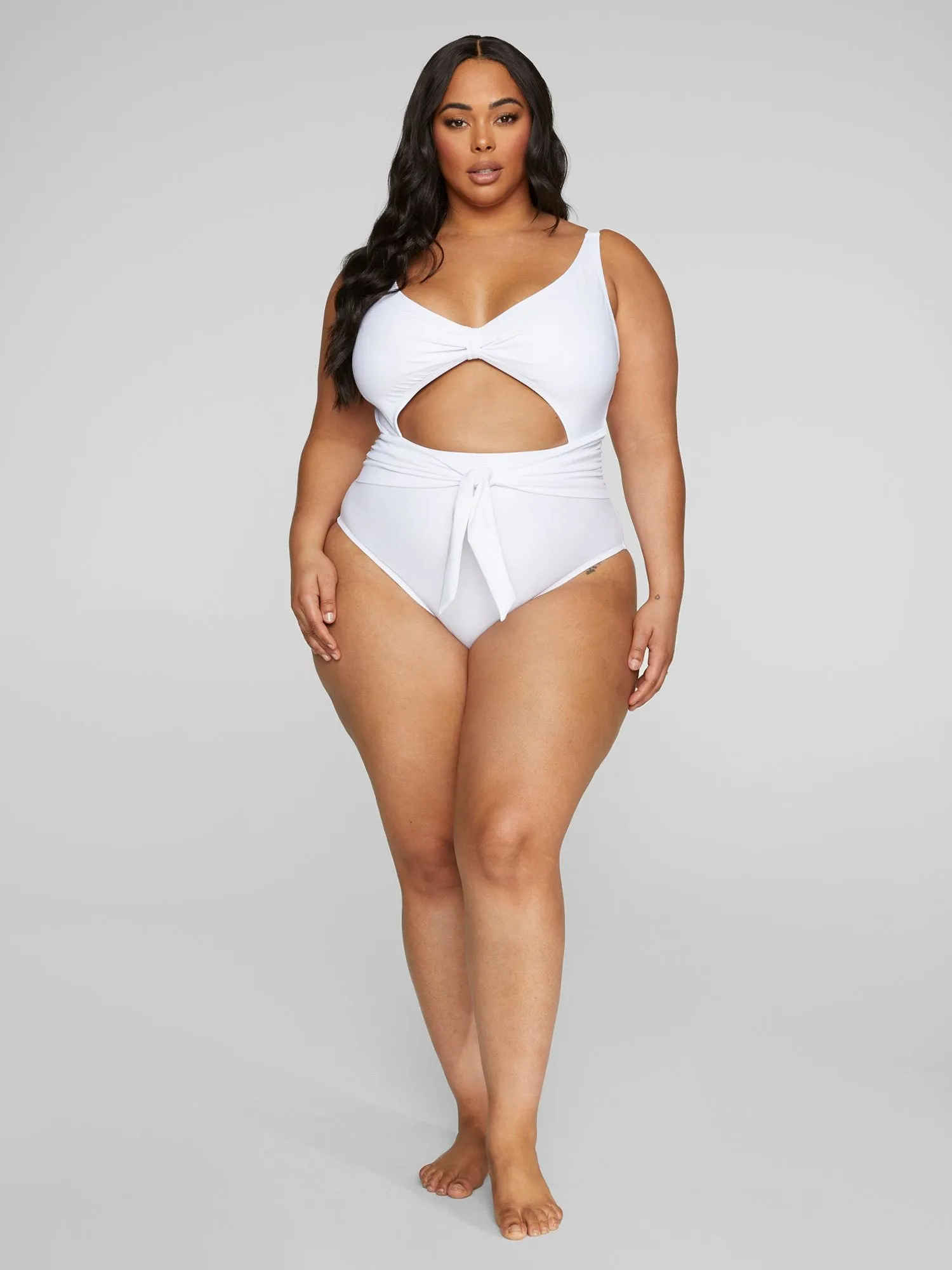 Kenzie Tie Front One-Piece Swimsuit