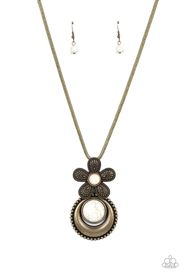 Paparazzi Necklace ~ Bohemian Blossom - Brass