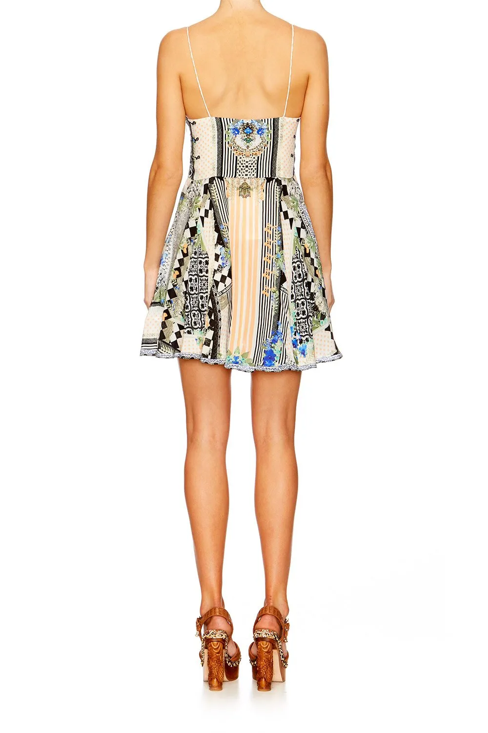 SHORT DRESS WITH TIE FRONT SALVADOR SECRETS
