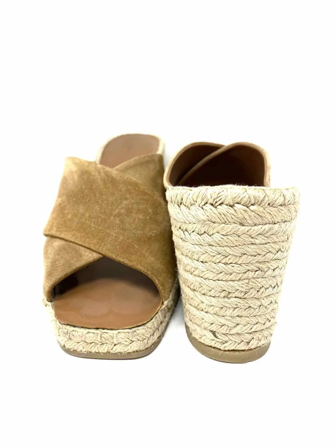 Vince Women's Brown Wedge Espadrille Size 9.5 Sandals