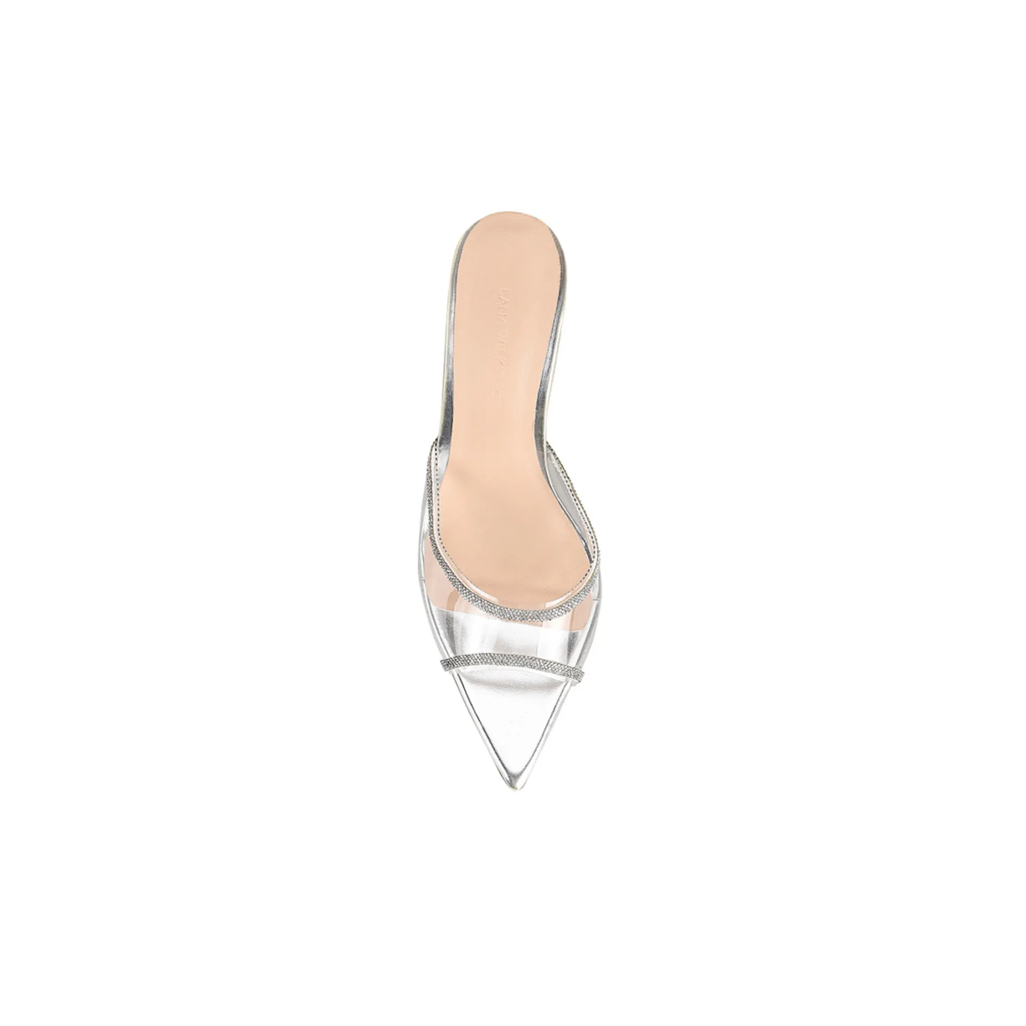 Zara Sandal Vinylite & Silver Metallic Leather